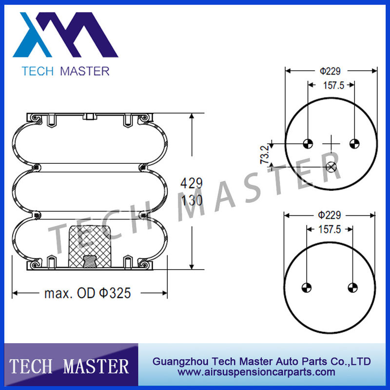Bộ phận treo khí nén Ridewell 1003538030C / Firestone W01-358-8030